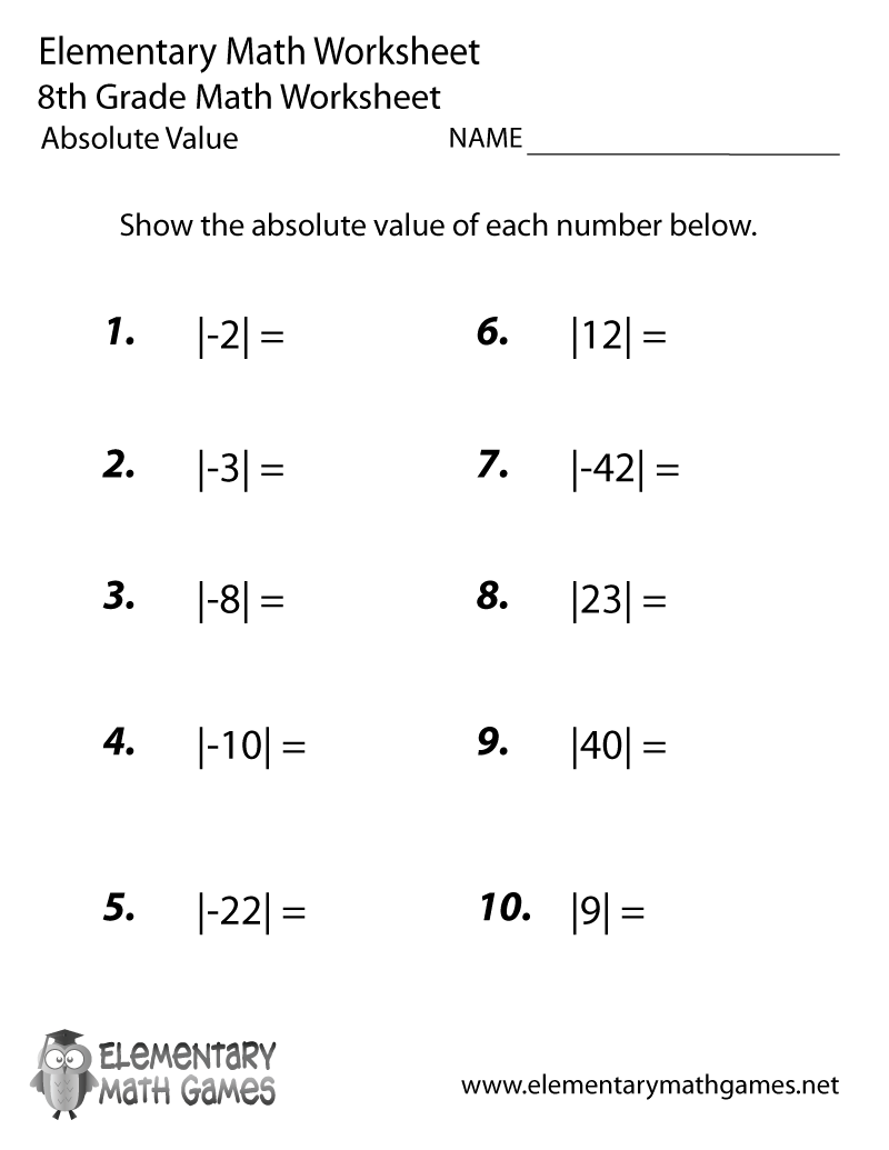Free 8 Grade Math Printable Worksheets Free 8 Grade Math Printable Worksheets