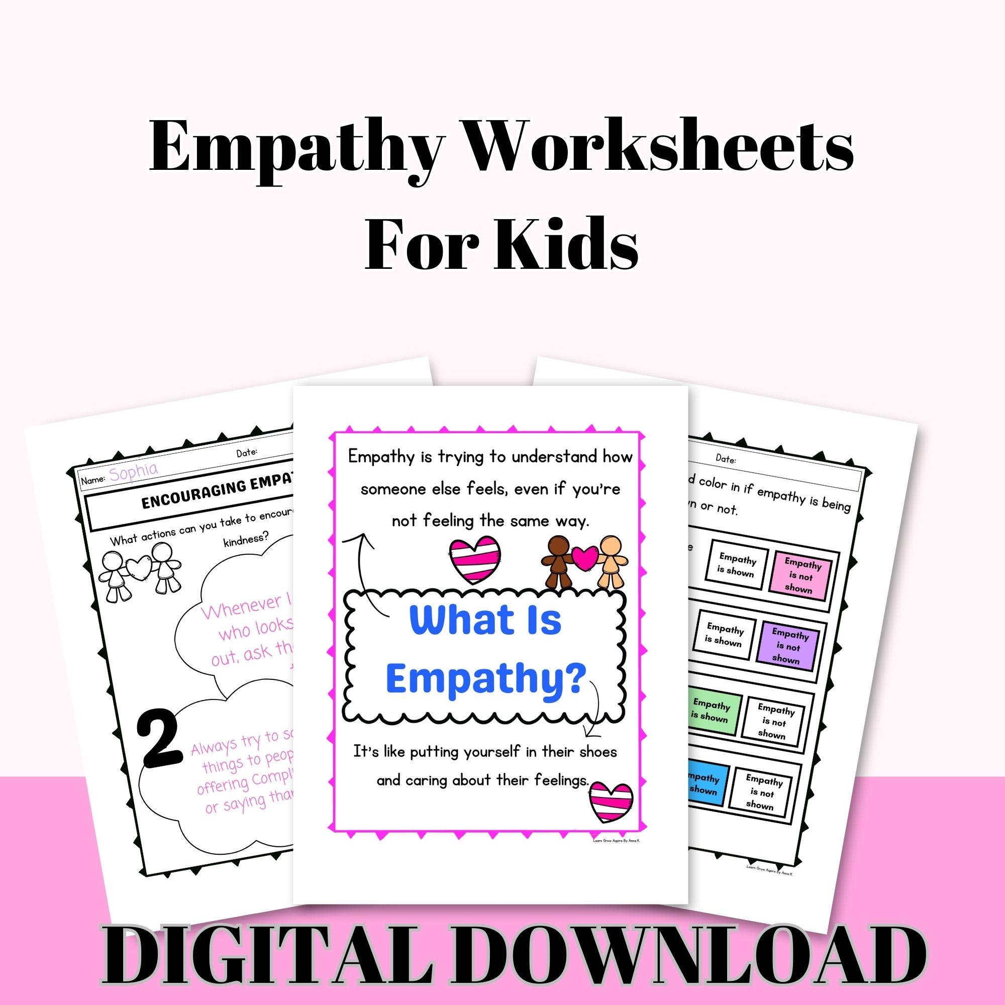 Empathy Worksheets For Kids Printable Empathy Scenario Cards Kid Empathy focused Question Perspective Taking Life Skills For Kids Tweens Etsy