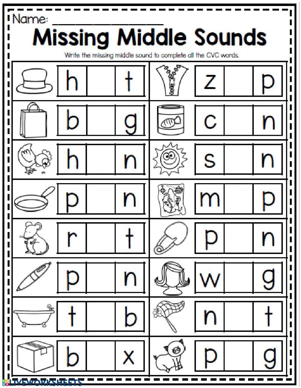 Engaging Middle Sound Worksheets For Effective Phonics Practice Engaging Middle Sound Worksheets For Effective Phonics Practice