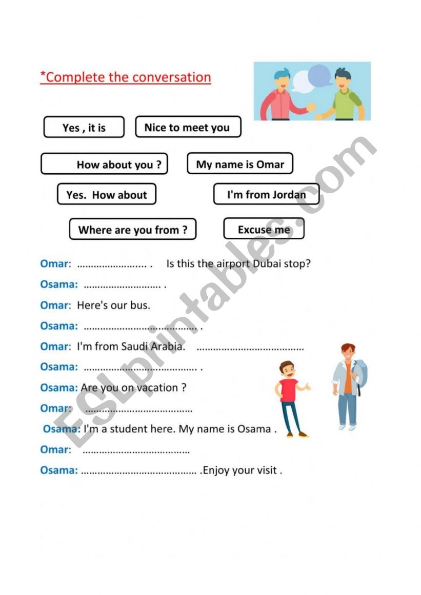 Free Printable Esl Conversation Worksheets Free Printable Esl Conversation Worksheets