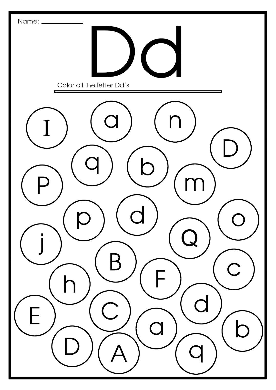 Letter D Worksheets Free Printables