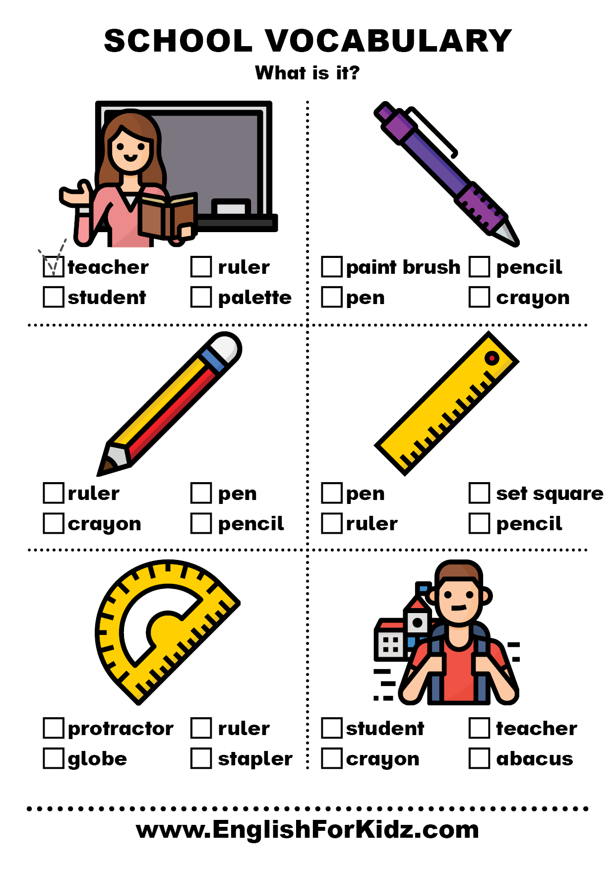 English For Kids Step By Step School Vocabulary Worksheets Free PDF English For Kids Step By Step School Vocabulary Worksheets Free PDF