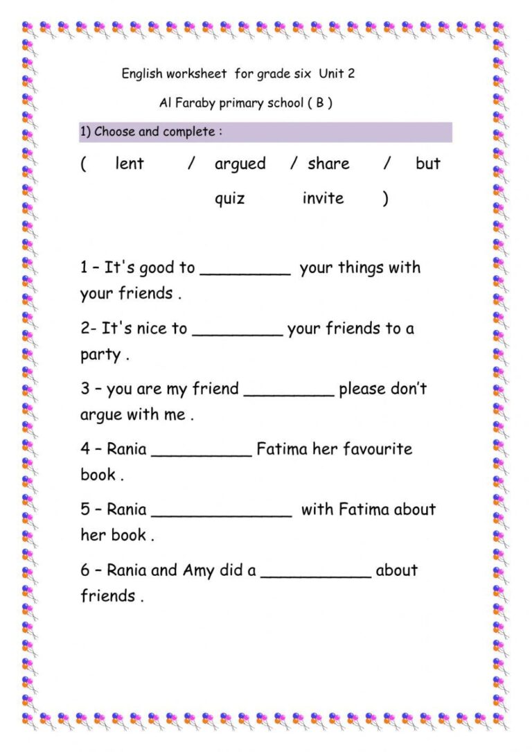 English Worksheet Grade 6 Worksheet Live Worksheets Worksheets 