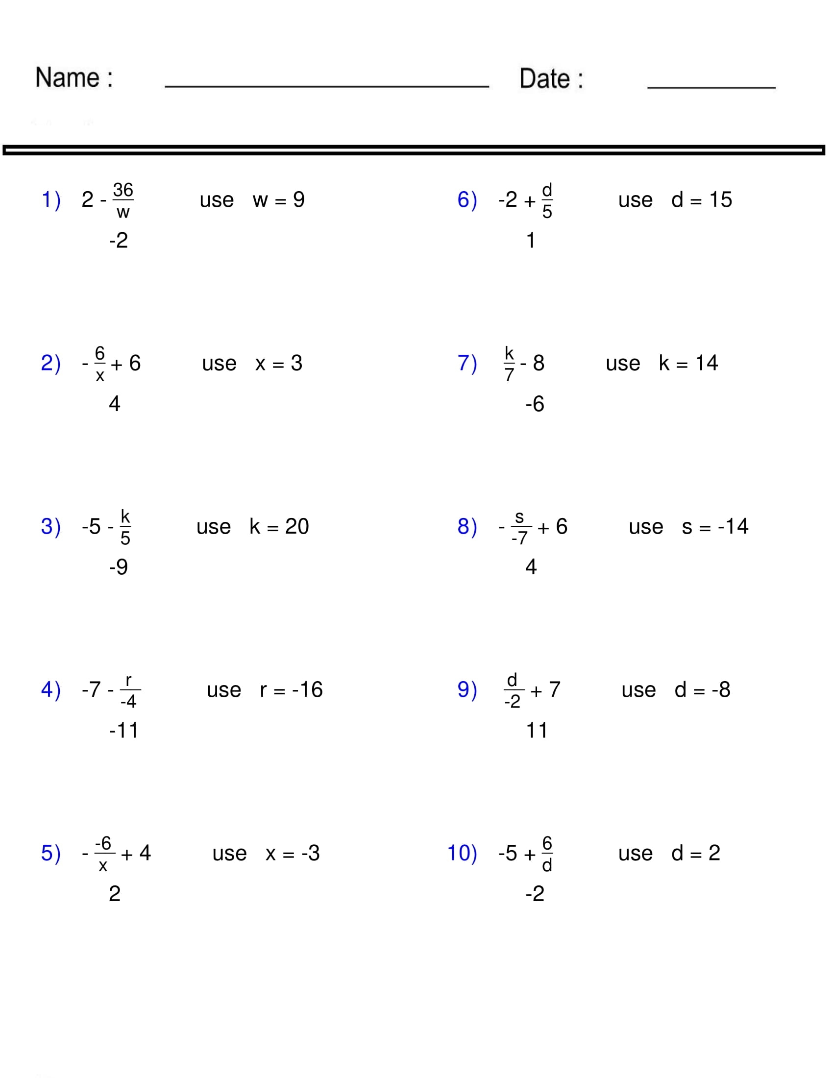 Evaluating Algebraic Expressions Worksheet Print Activity Pre Algebra Evaluating Algebraic Expressions Worksheet Print Activity Pre Algebra