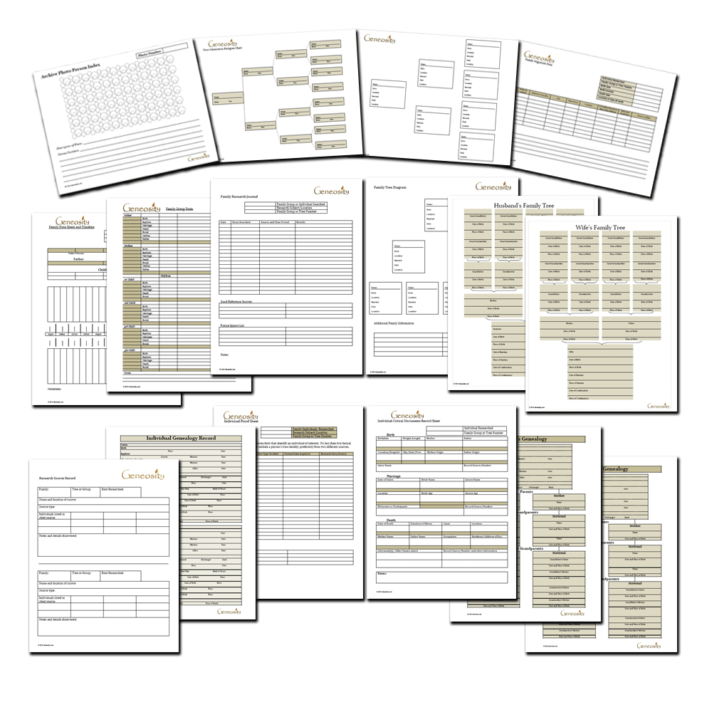 Explore Comprehensive Genealogy Worksheets For Your Family History Research