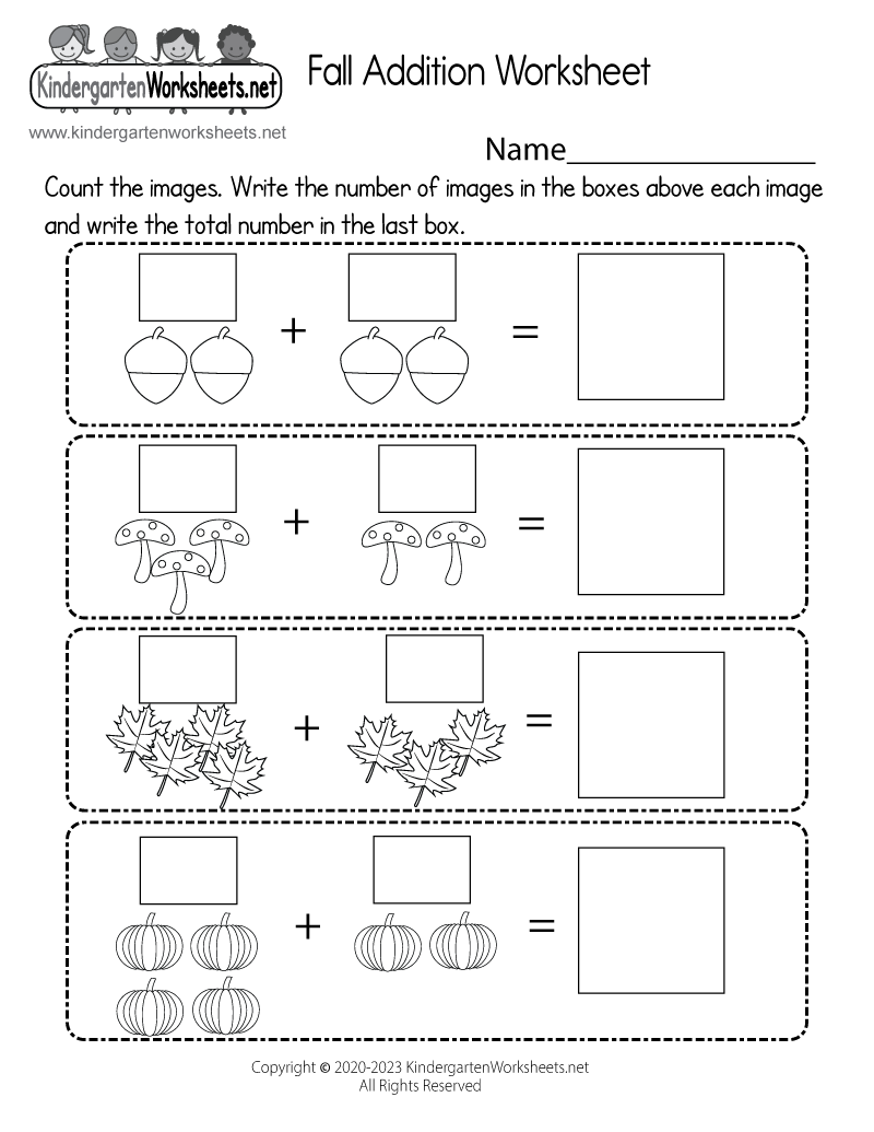Fall Addition Worksheet Free Printable Digital U0026 PDF