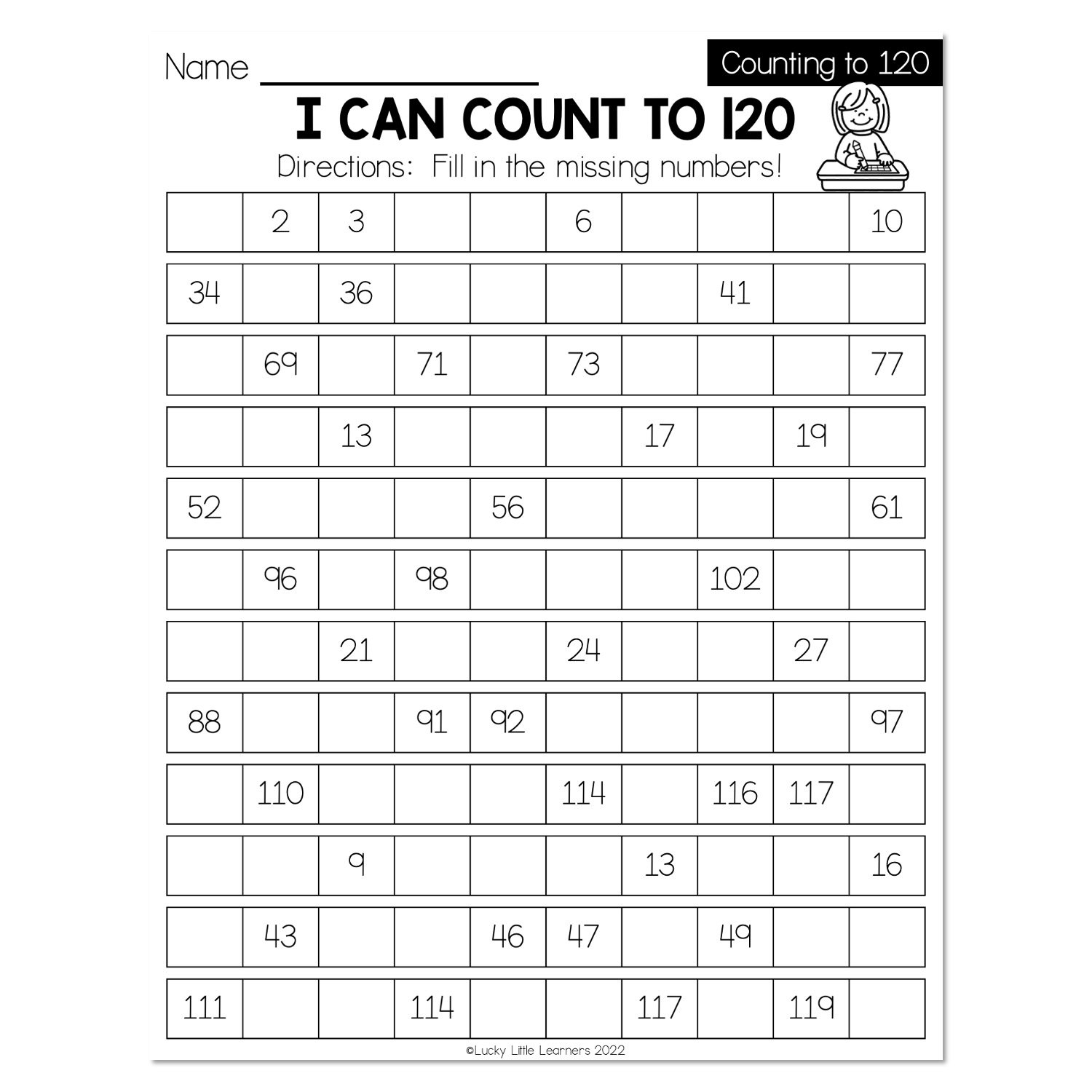 Fall Early Finishers 1st Grade Math Counting To 120 I Can Count To 120 Lucky Little Learners Fall Early Finishers 1st Grade Math Counting To 120 I Can Count To 120 Lucky Little Learners