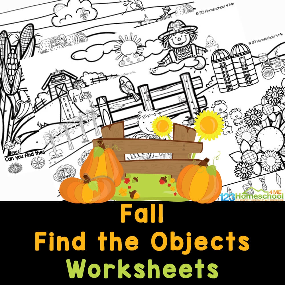 Fall Find The Objects Hidden Pictures Printable Activity Sheets For Kids