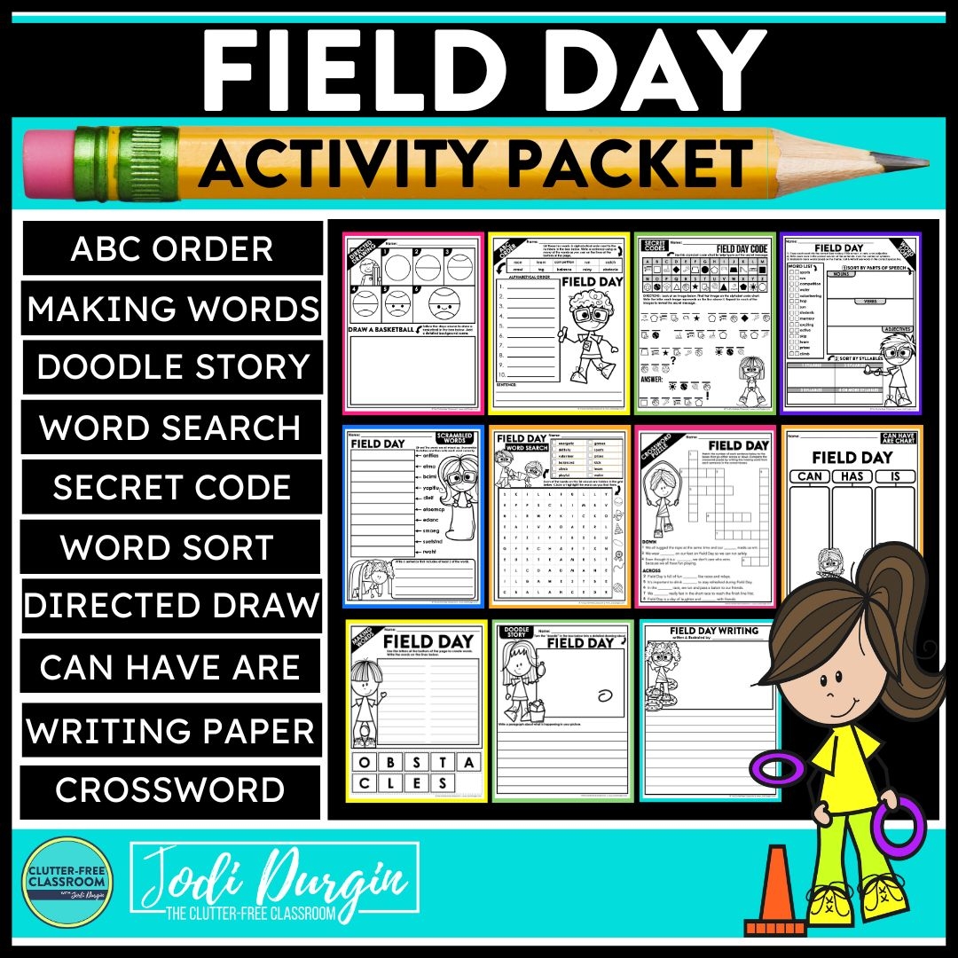Field Day Worksheets For Elementary Students In 2025 Teaching With Jodi Durgin And Company