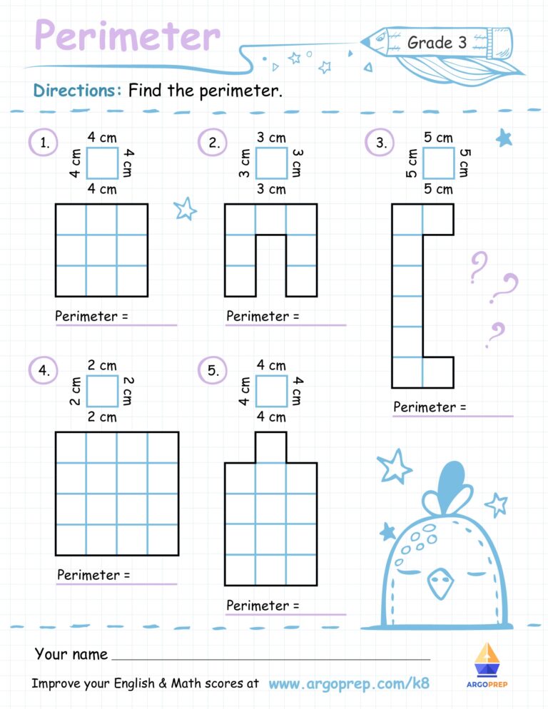 Finding Perimeter Area Worksheets Grade 3 ArgoPrep