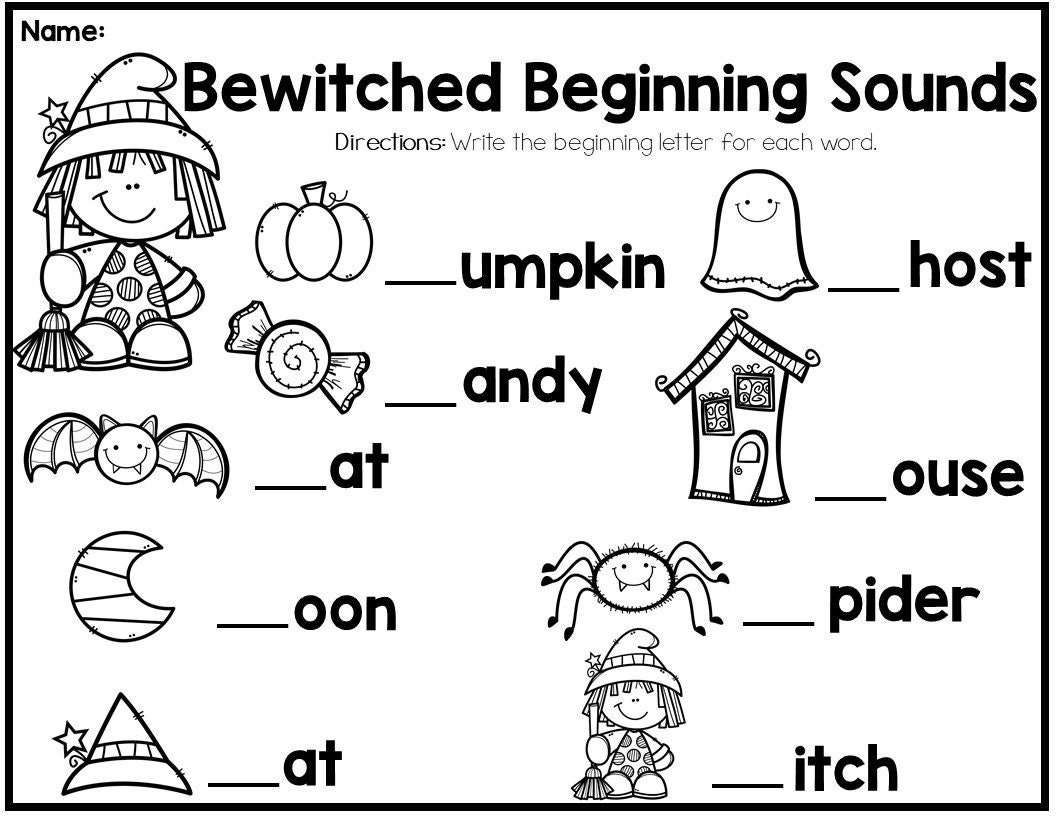 First Grade Halloween Literacy Printables Etsy
