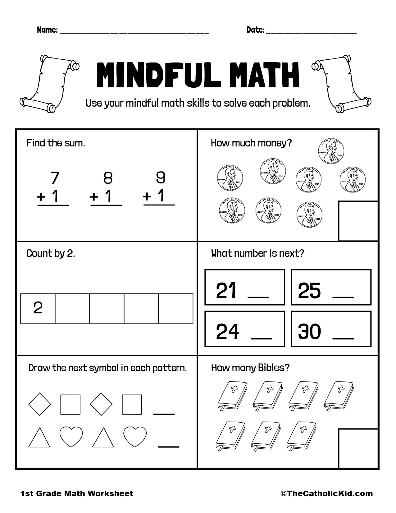 First Grade Worksheets Make Practice Easy Print And Practice 