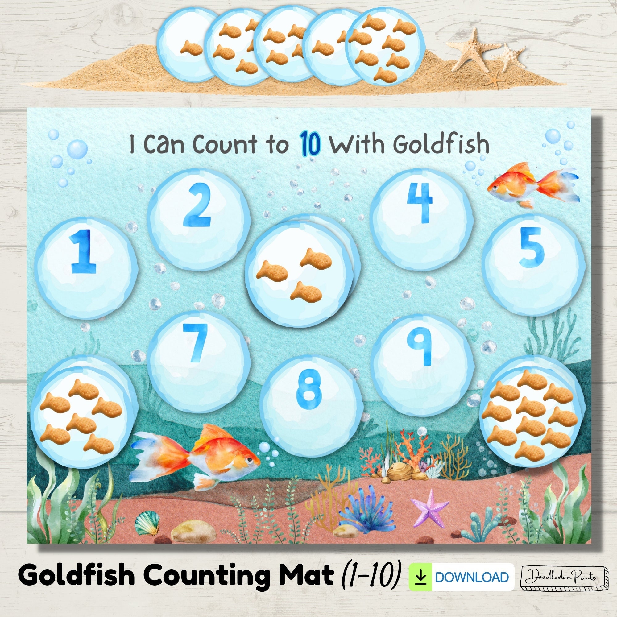 Fish Counting Printable Activity 1 2 3 4 Year Old Montessori Fish Counting Printable Activity 1 2 3 4 Year Old Montessori