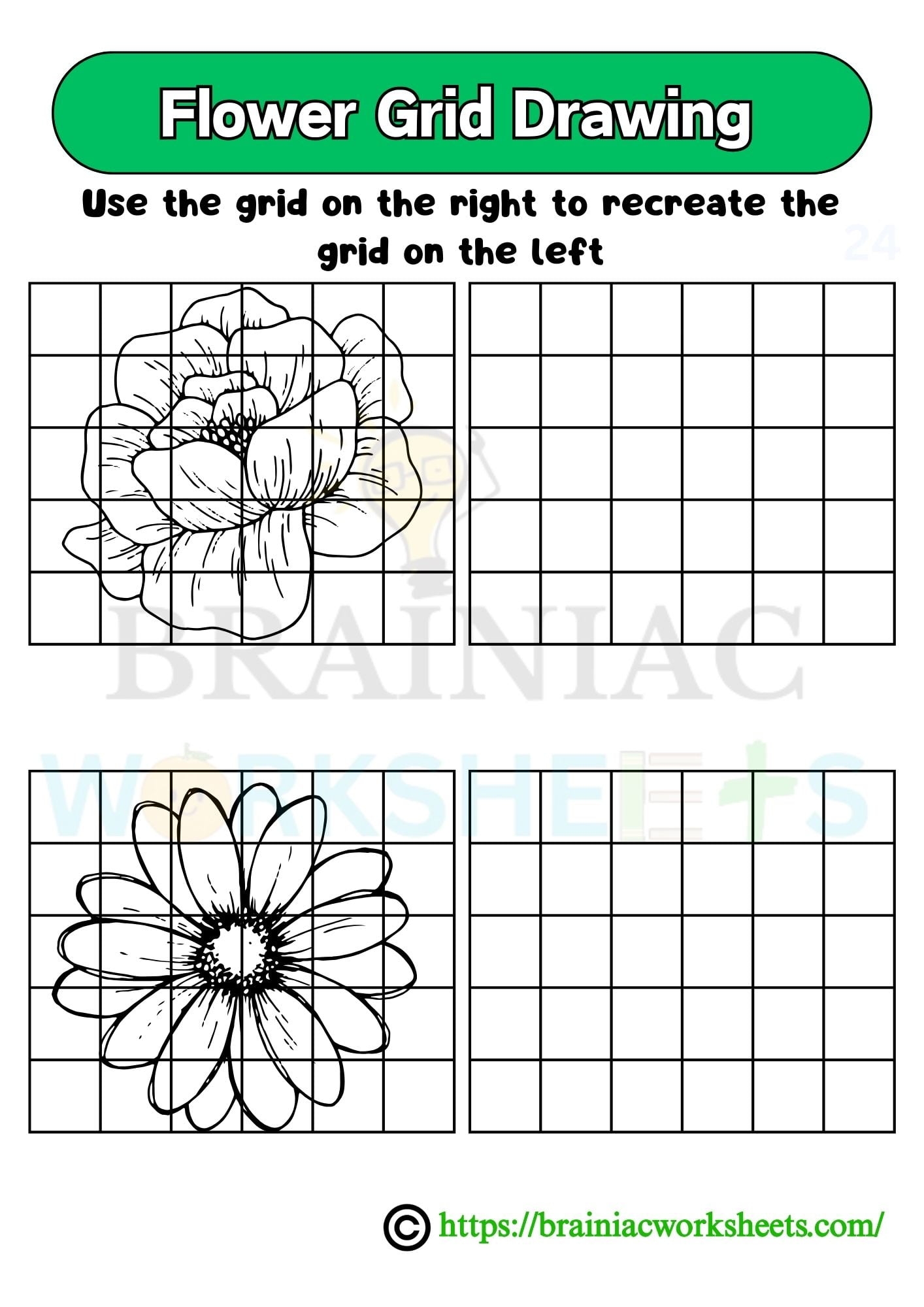 Flower Grid Drawing Worksheet Class 5 Brainiac Worksheets Flower Grid Drawing Worksheet Class 5 Brainiac Worksheets