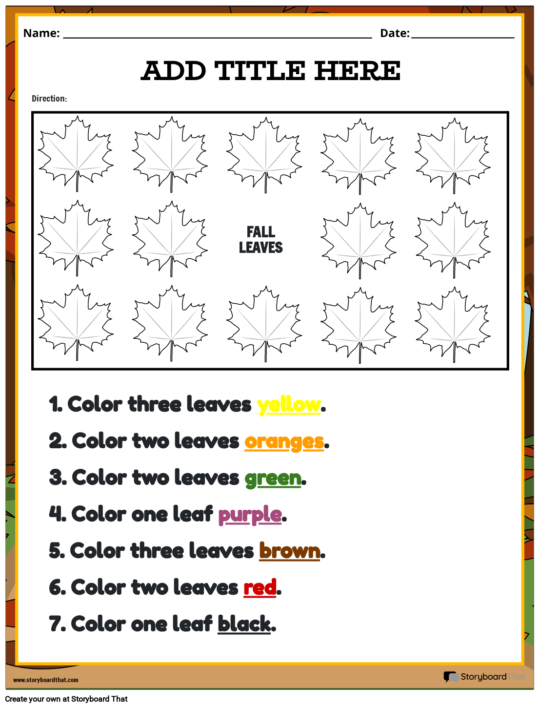 Following Directions Worksheet Free Printable