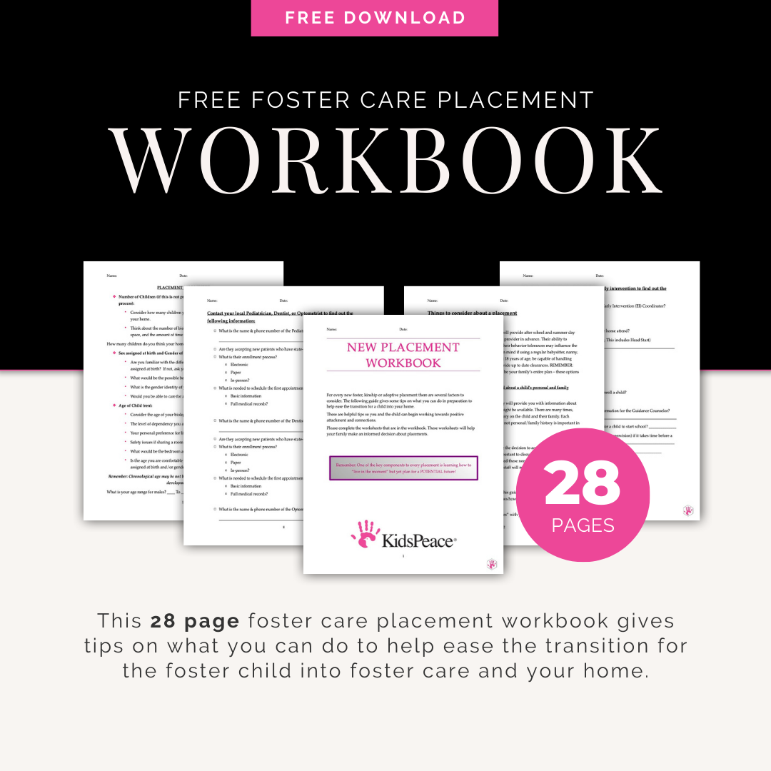 Foster Care Placement Workbook