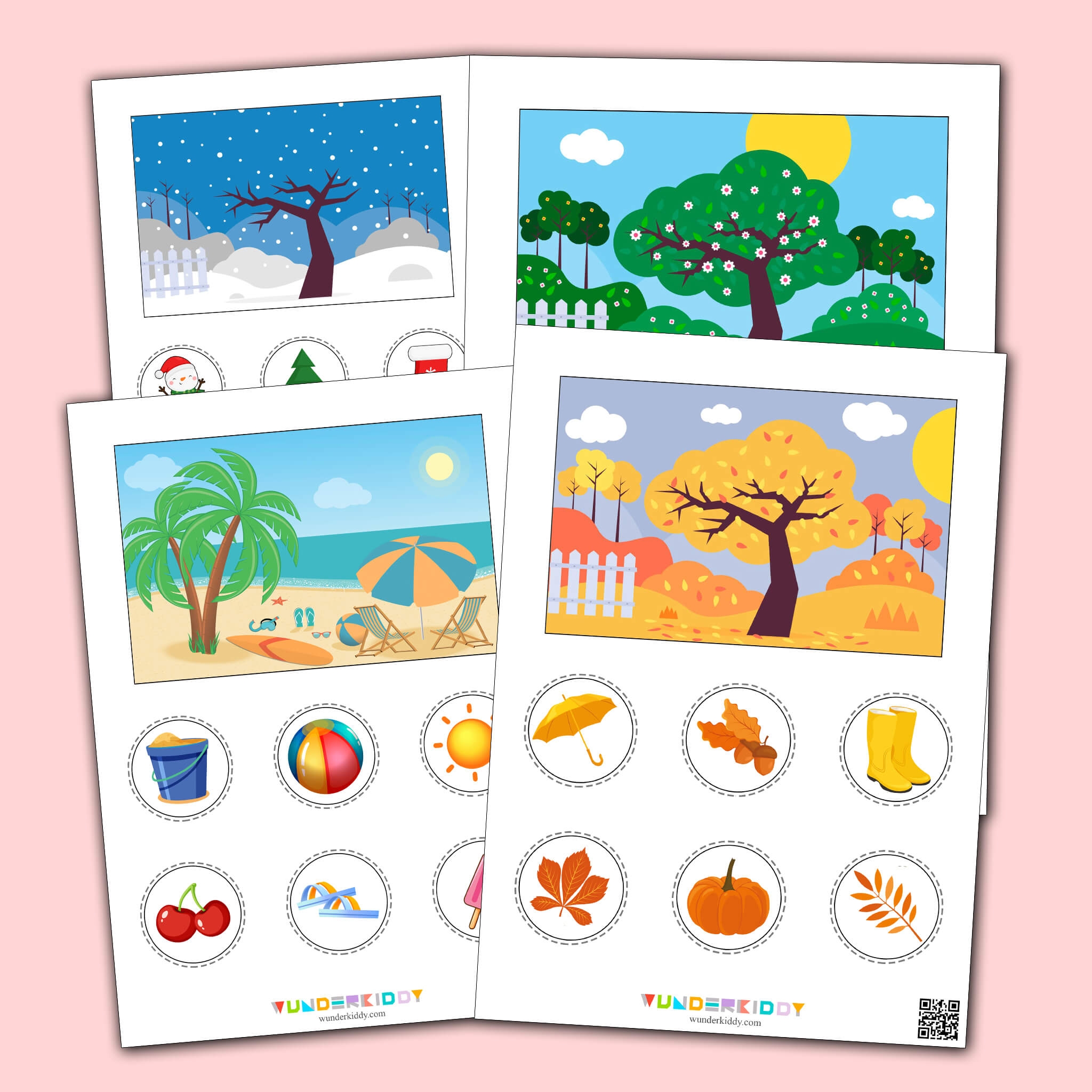 Four Seasons Sorting Printable Worksheet For Toddlers Worksheets Library