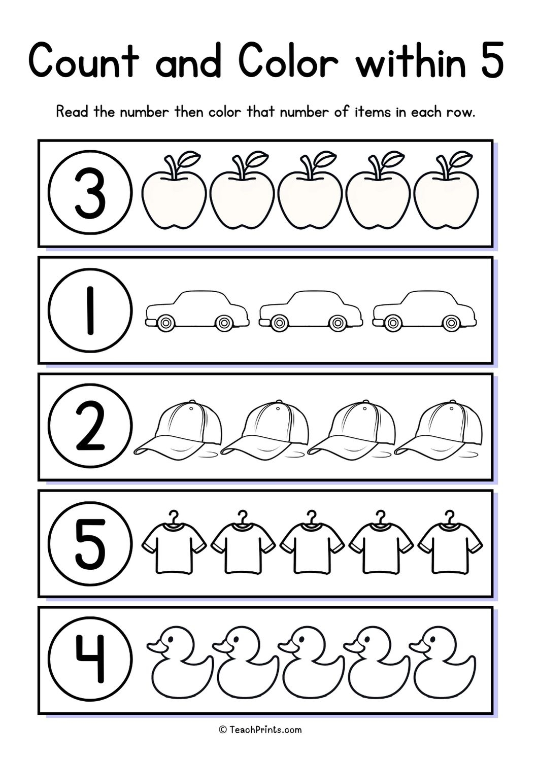 Free 1 10 Counting Worksheet Teach Prints
