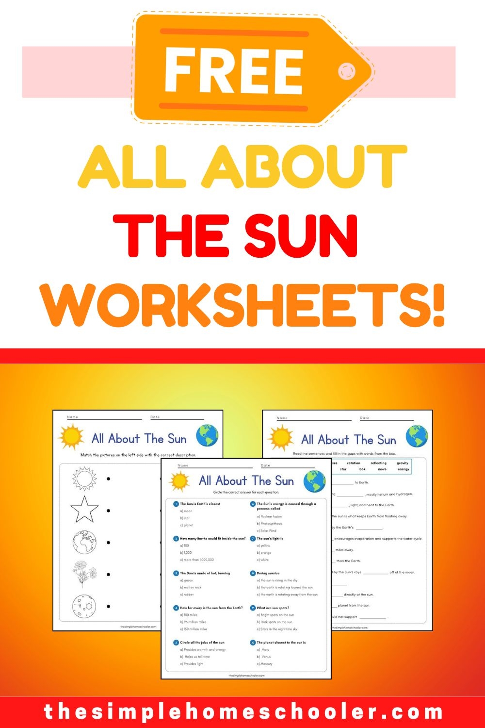 Free Printable Worksheets About The Sun
