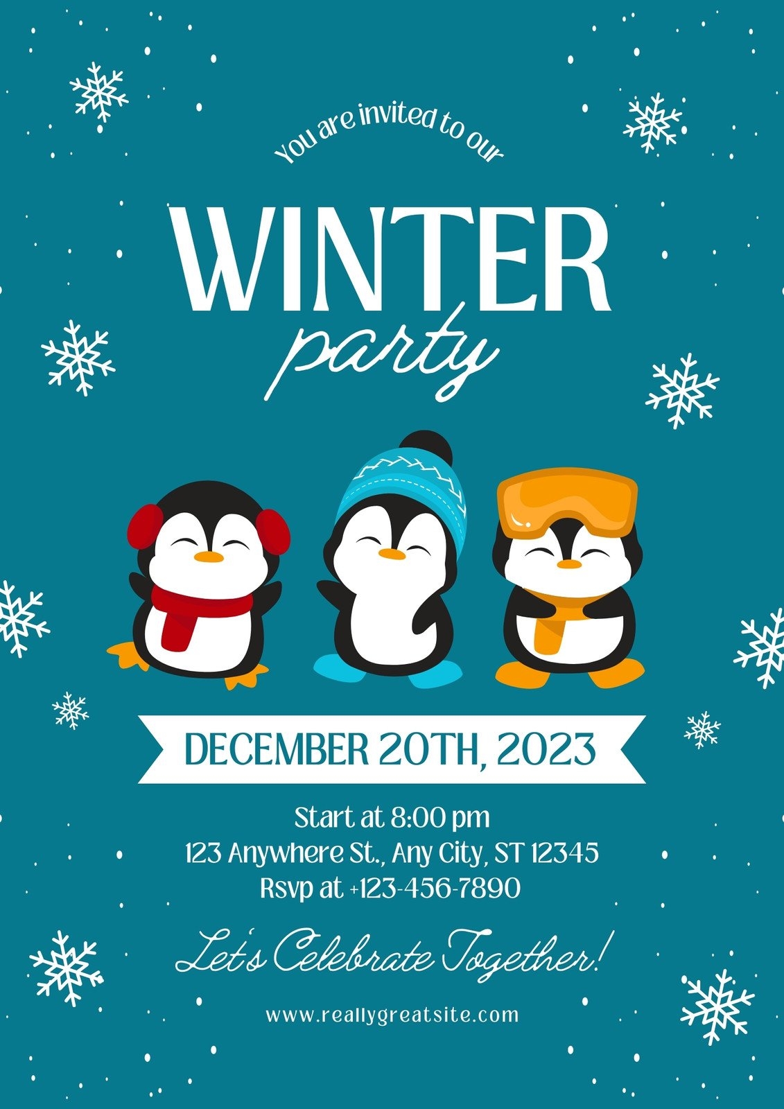 Free And Customizable Winter Templates