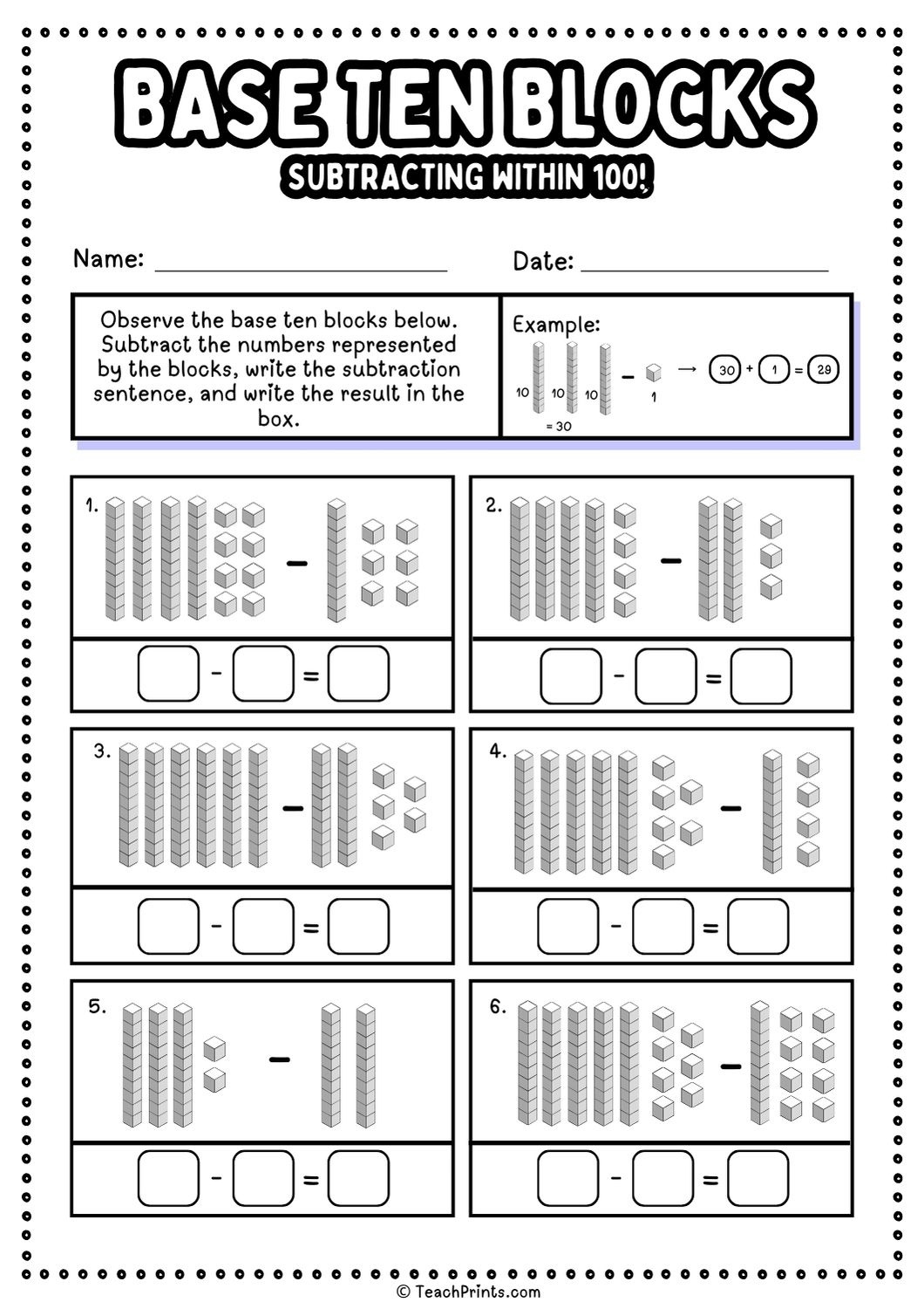 Free Base Ten Blocks Worksheets Teach Prints Free Base Ten Blocks Worksheets Teach Prints