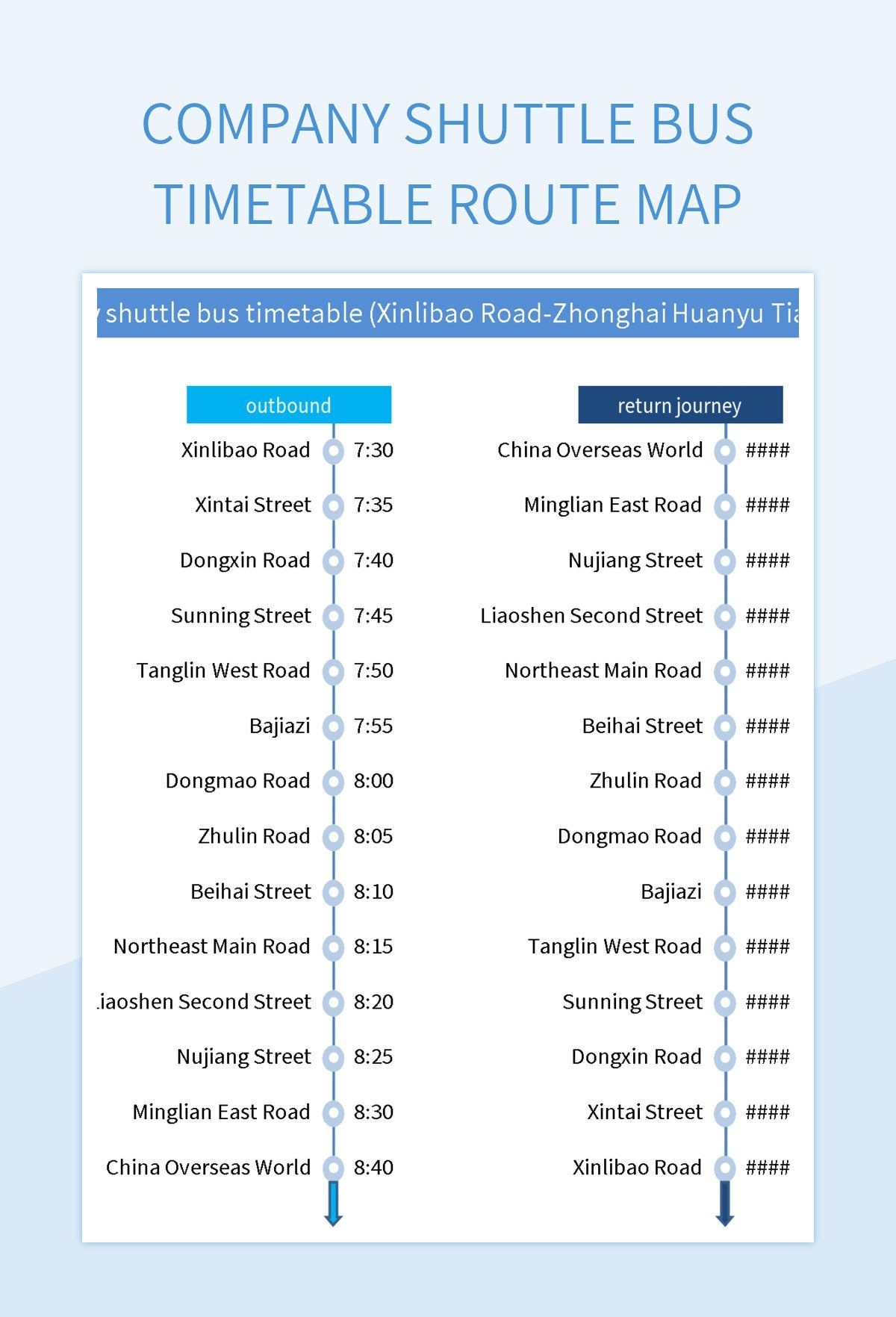 Timetable Bus Schedules Worksheet Printable Free