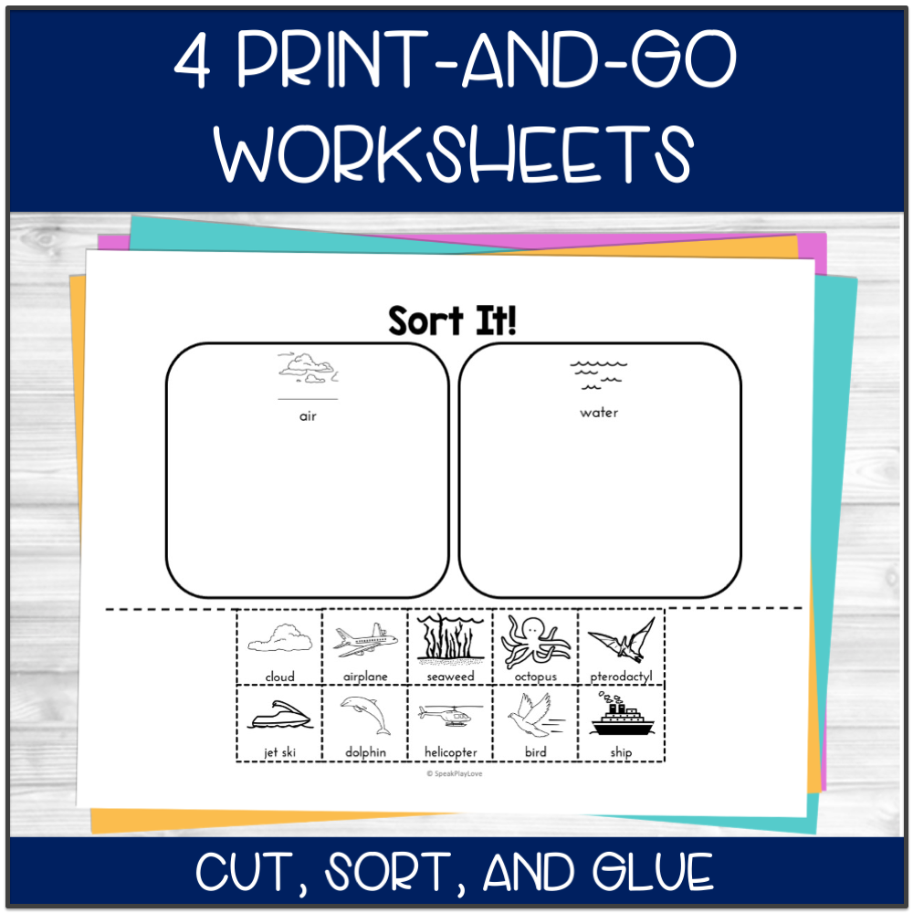 Free Category Sorting Activity Preschool Speech Therapy Autism Made By Teachers