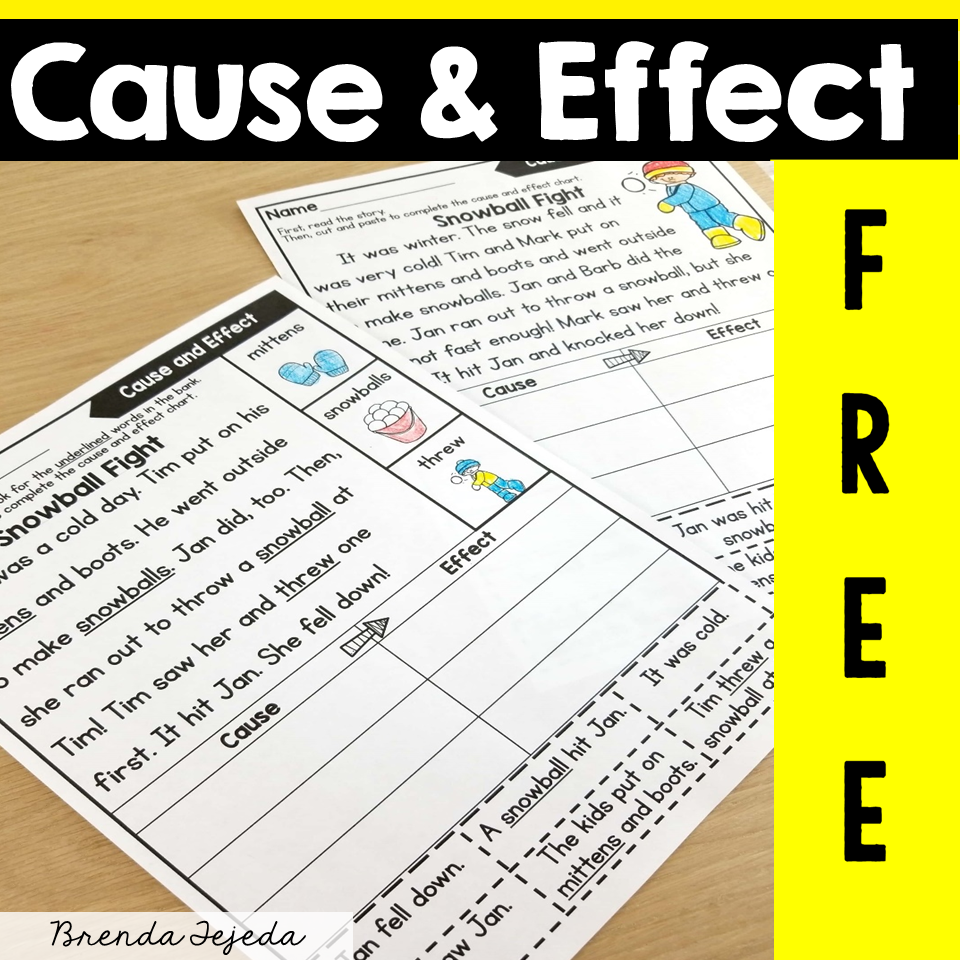 Free Printable Cause And Effect Worksheets
