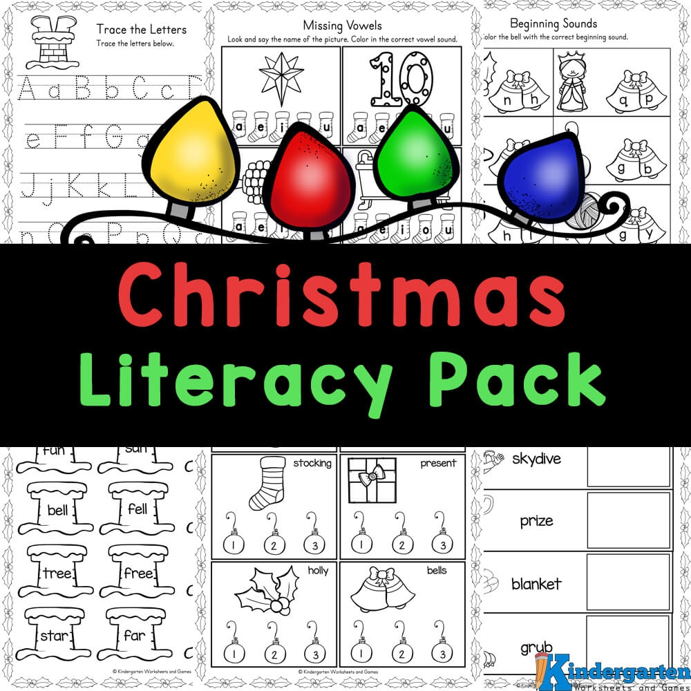 FREE Christmas Literacy Worksheets For Kindergarten FREE Christmas Literacy Worksheets For Kindergarten