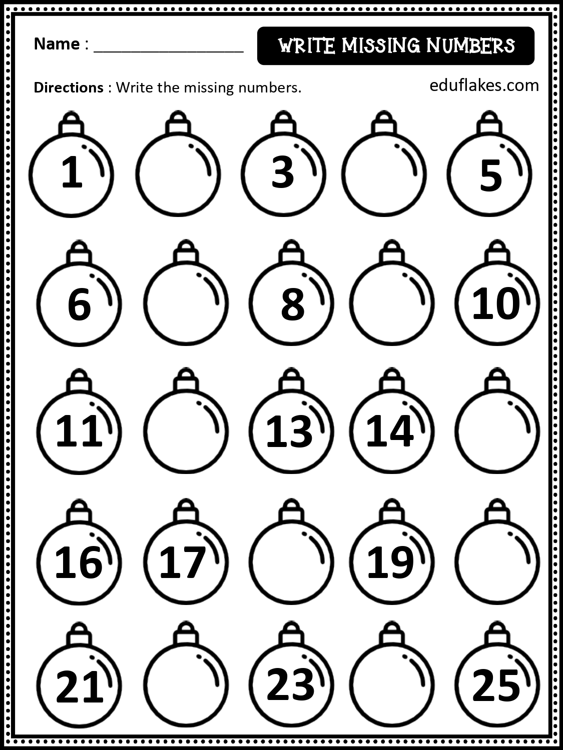 Free Christmas Math Worksheets For Kindergarten Eduflakes Free Christmas Math Worksheets For Kindergarten Eduflakes