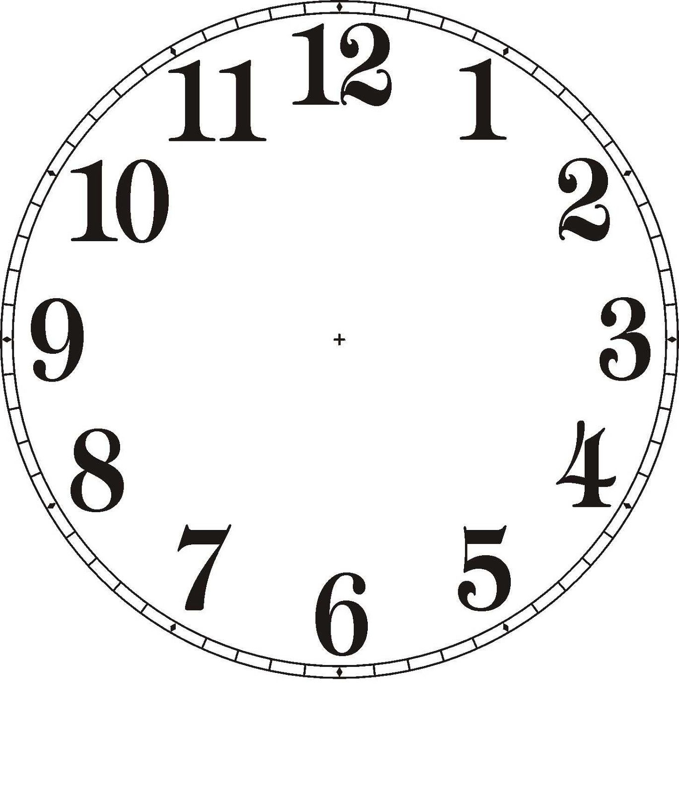 Free Clock Faces Printable Activity Shelter Worksheets Library