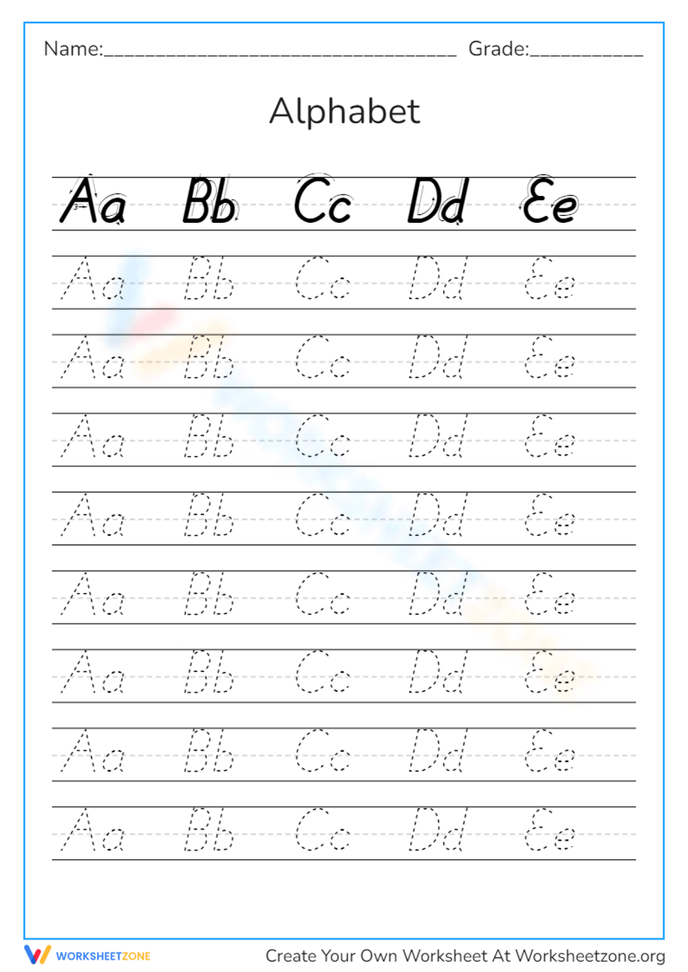Free Collection Of Dnealian Handwriting Worksheets Worksheets Library