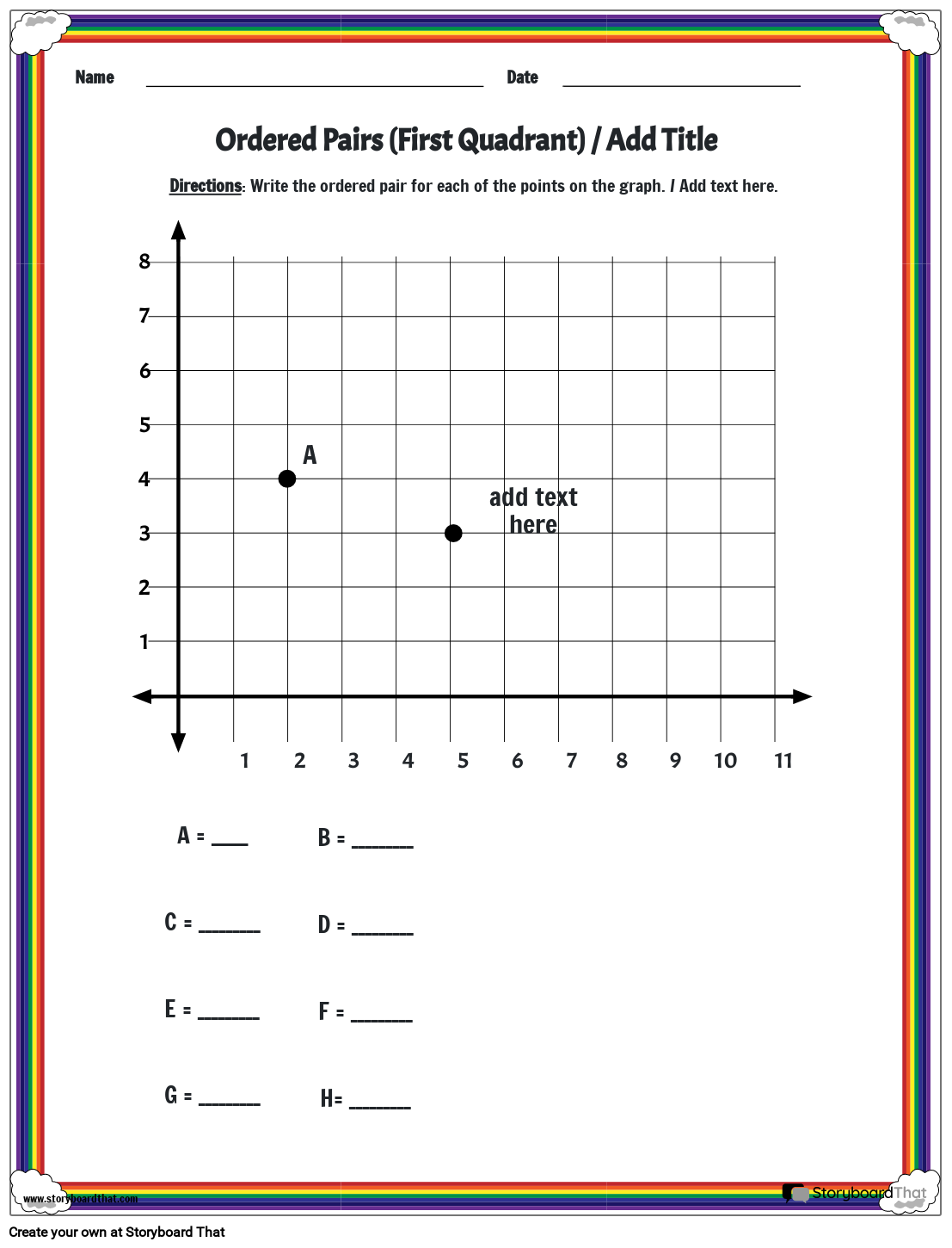 Free Coordinate Plane Worksheet Easy Graphing