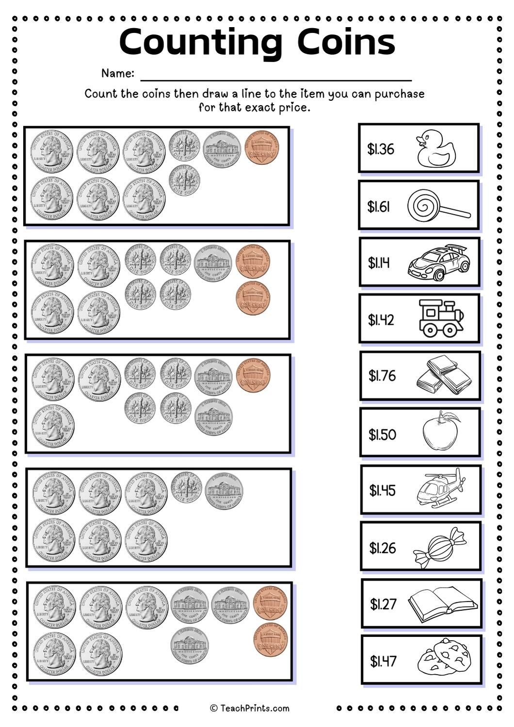 Free Printable Counting Nickels Worksheets