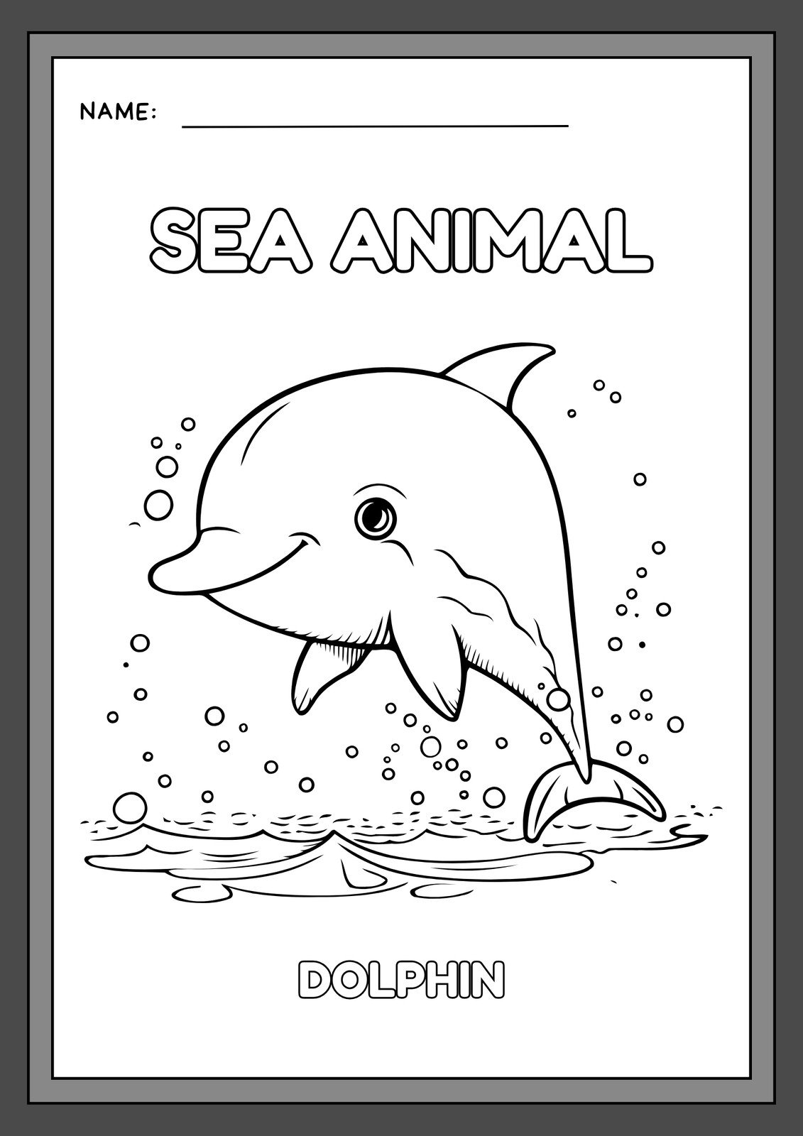Free Printable Dolphin Worksheets
