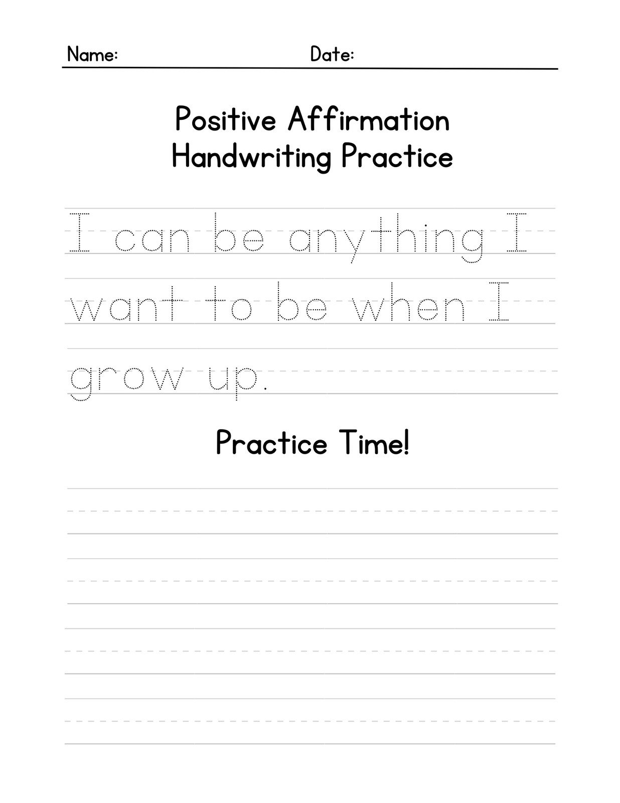 Free Custom Printable Handwriting Worksheet Templates Canva