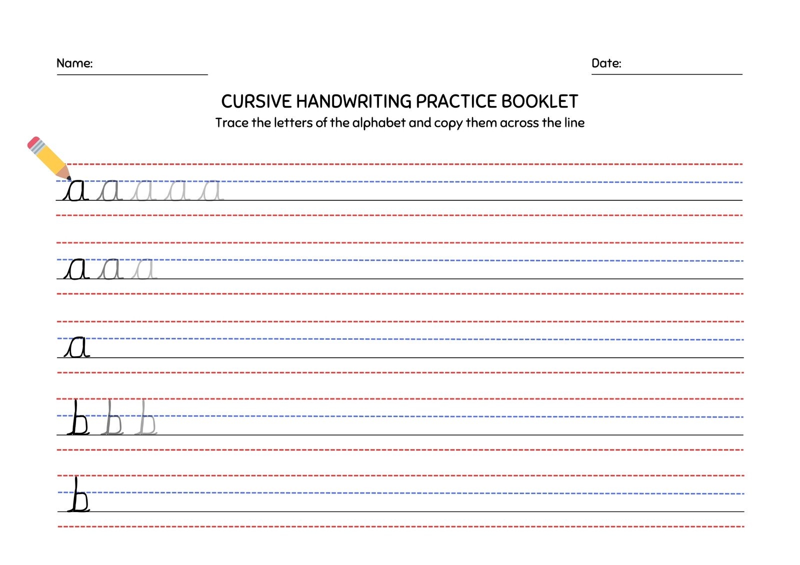Free Printable Custom Handwriting Worksheets