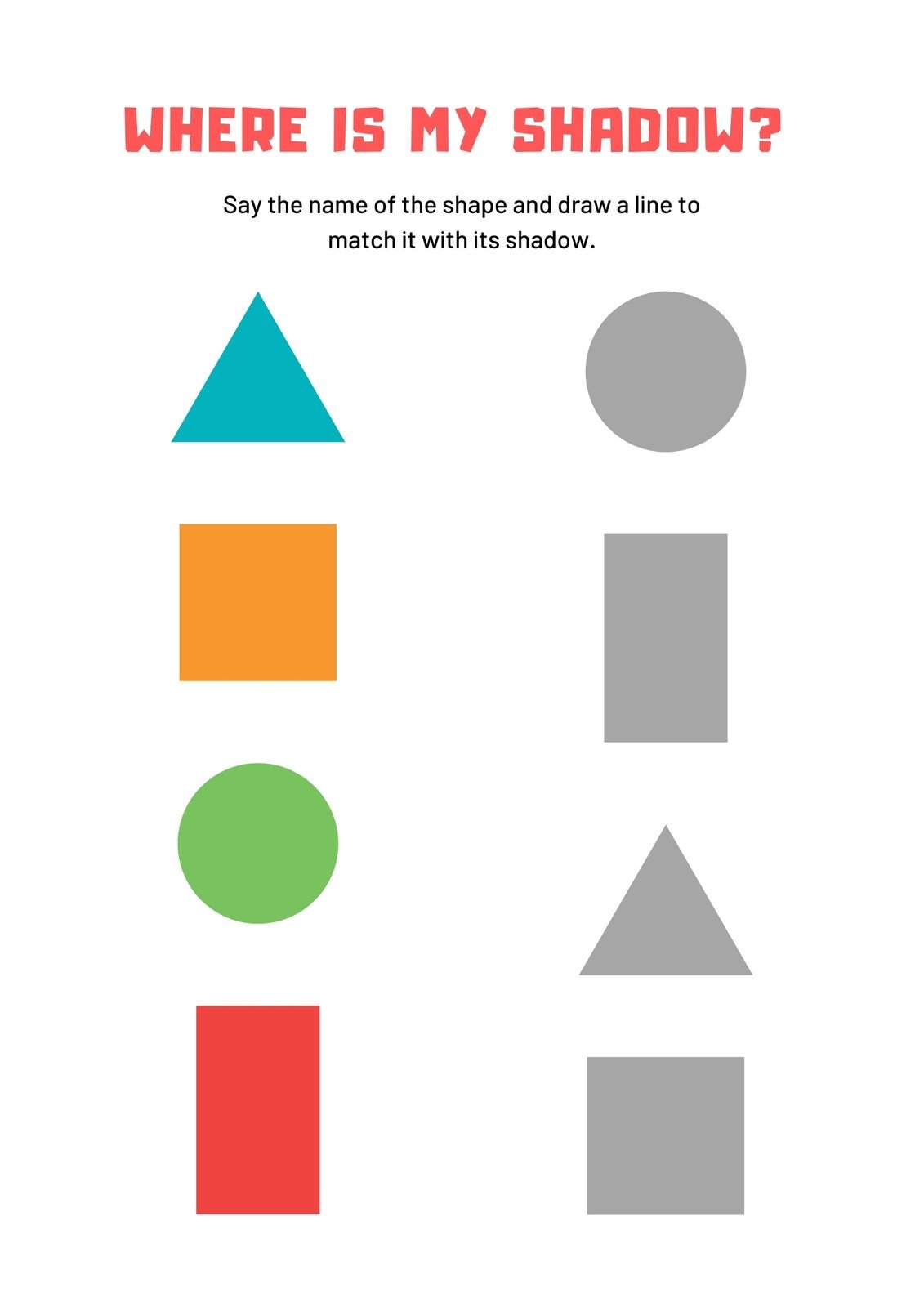 Free Printable English Worksheets For Preschool