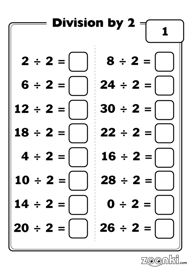 Free Division By 2 Worksheet Download Free Division By 2 Worksheet Png Images Free Worksheets On Clipart Library