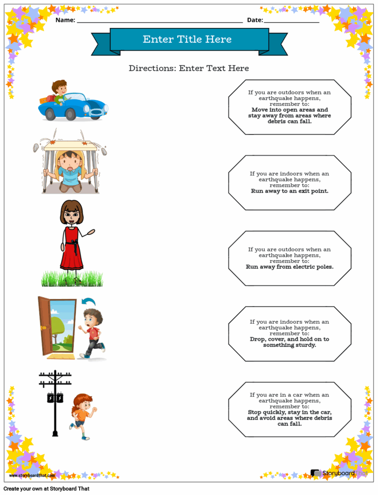 Free Earthquake Worksheets Editable Templates
