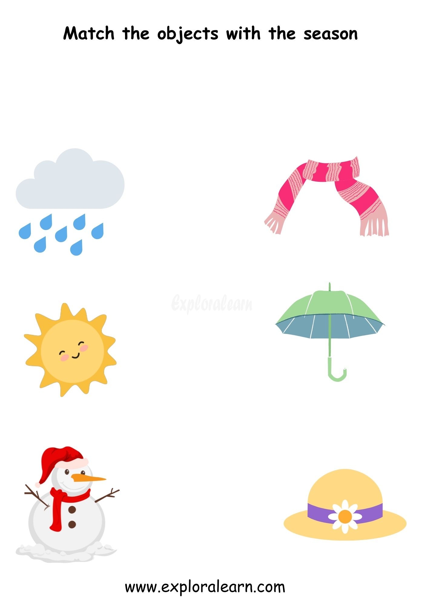 Free Exploralearn Worksheets Seasons Worksheets Seasons Type 1