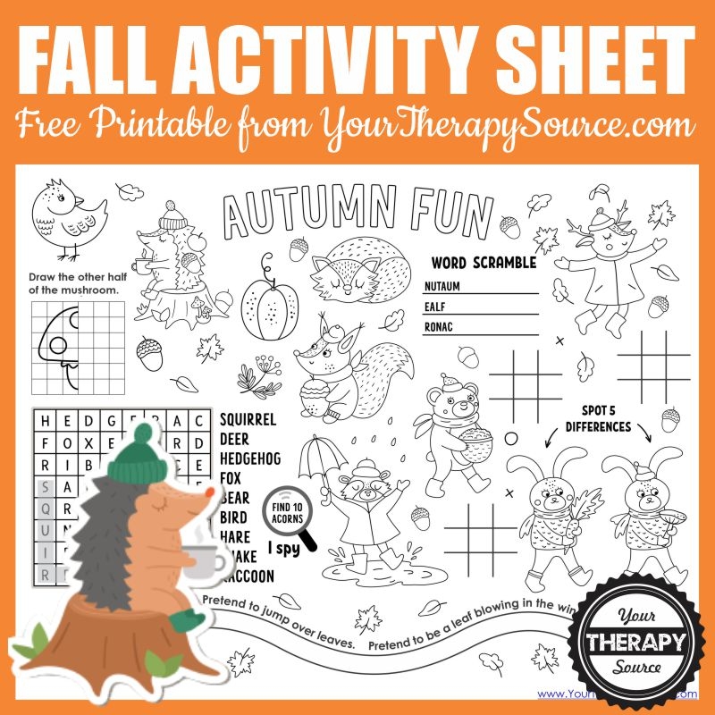Free Fall Activity Worksheet Download Free Fall Activity Worksheet Png Images Free Worksheets On Clipart Library