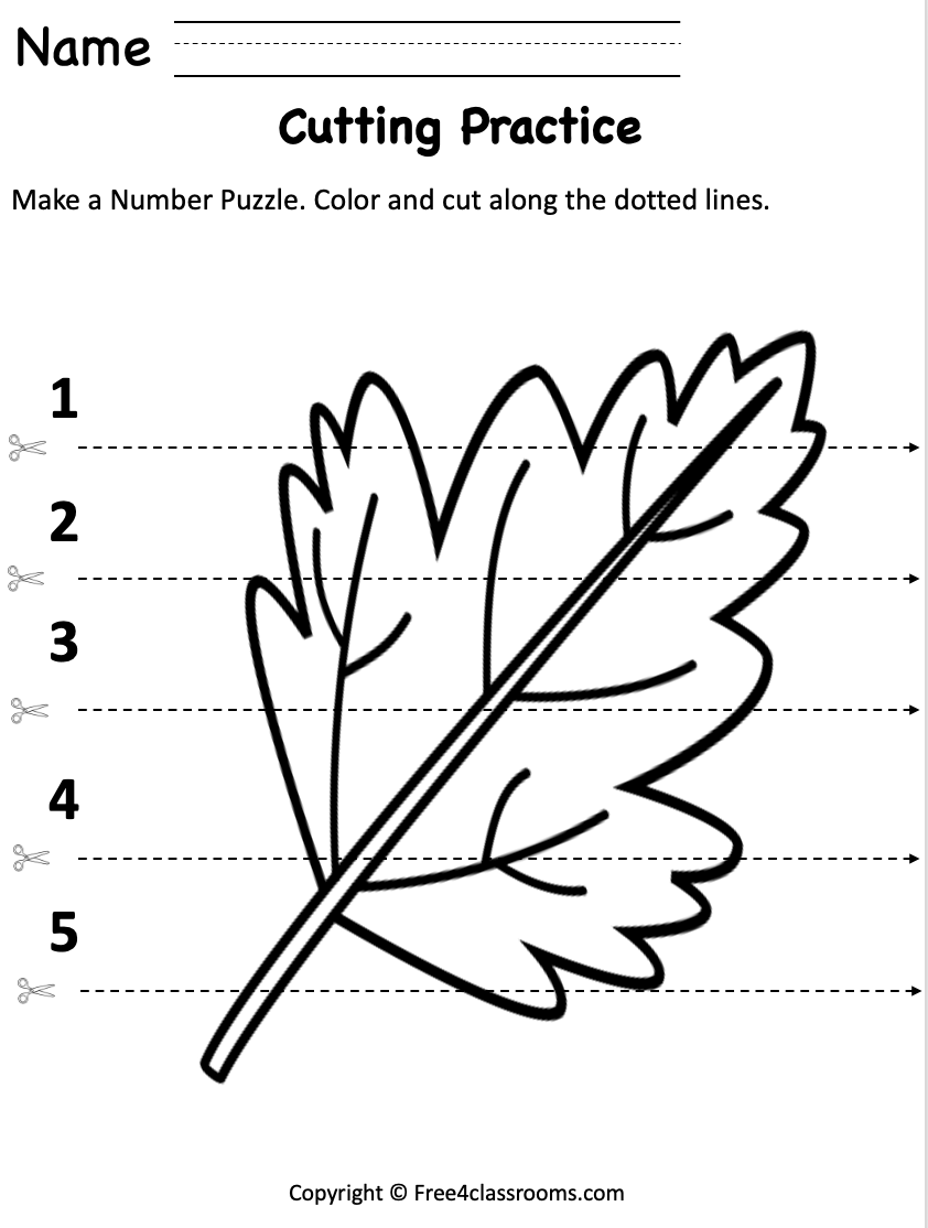 Free Fall Worksheet For Preschool And Kinder Fine Motor Skills Printable Free Worksheets Free4Classrooms