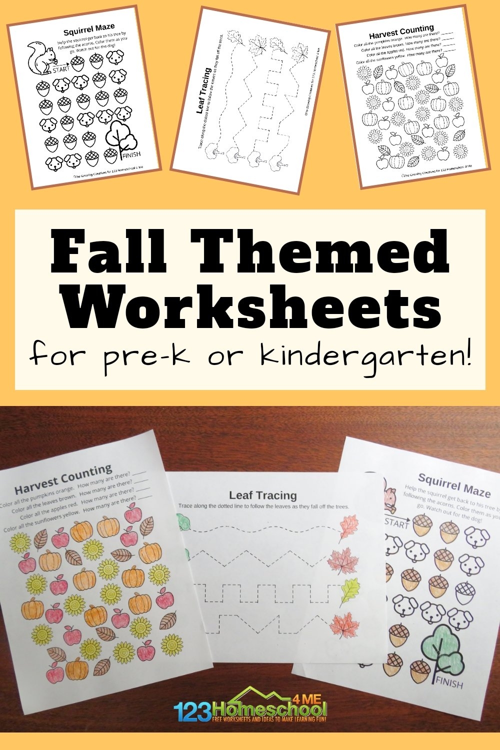Free Printable Fall Worksheets For Kindergarten