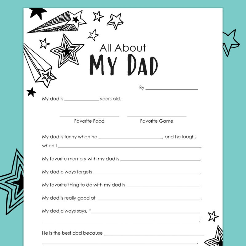 Free Father s Day Questionnaire Printable Free Father s Day Questionnaire Printable