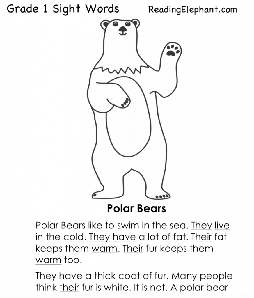 FREE Fluency Reading Passages 1st Grade Reading Elephant
