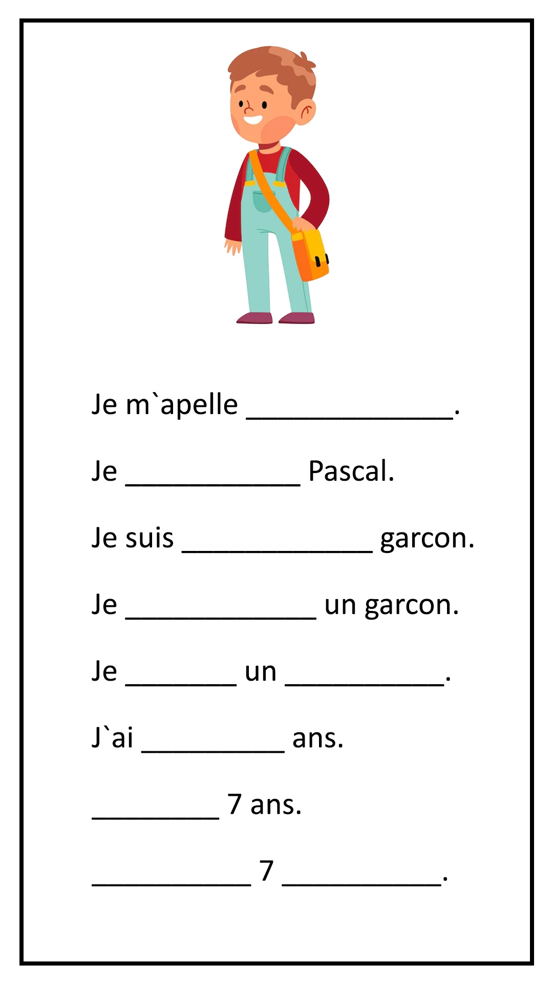 Free Printable French Worksheets For Beginners