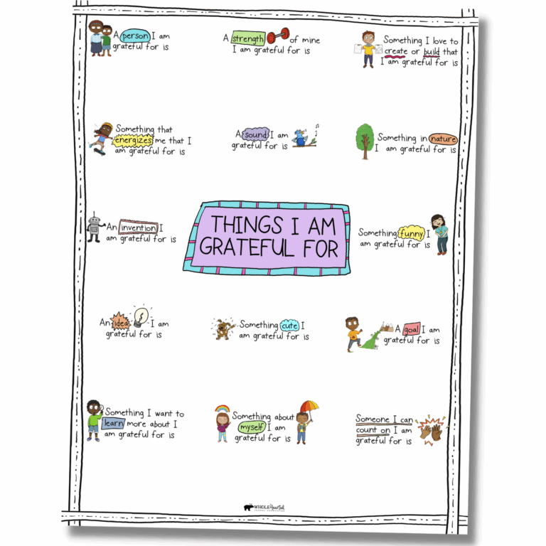 Free Gratitude Worksheet For Kids Things I Am Grateful For WholeHearted School Counseling