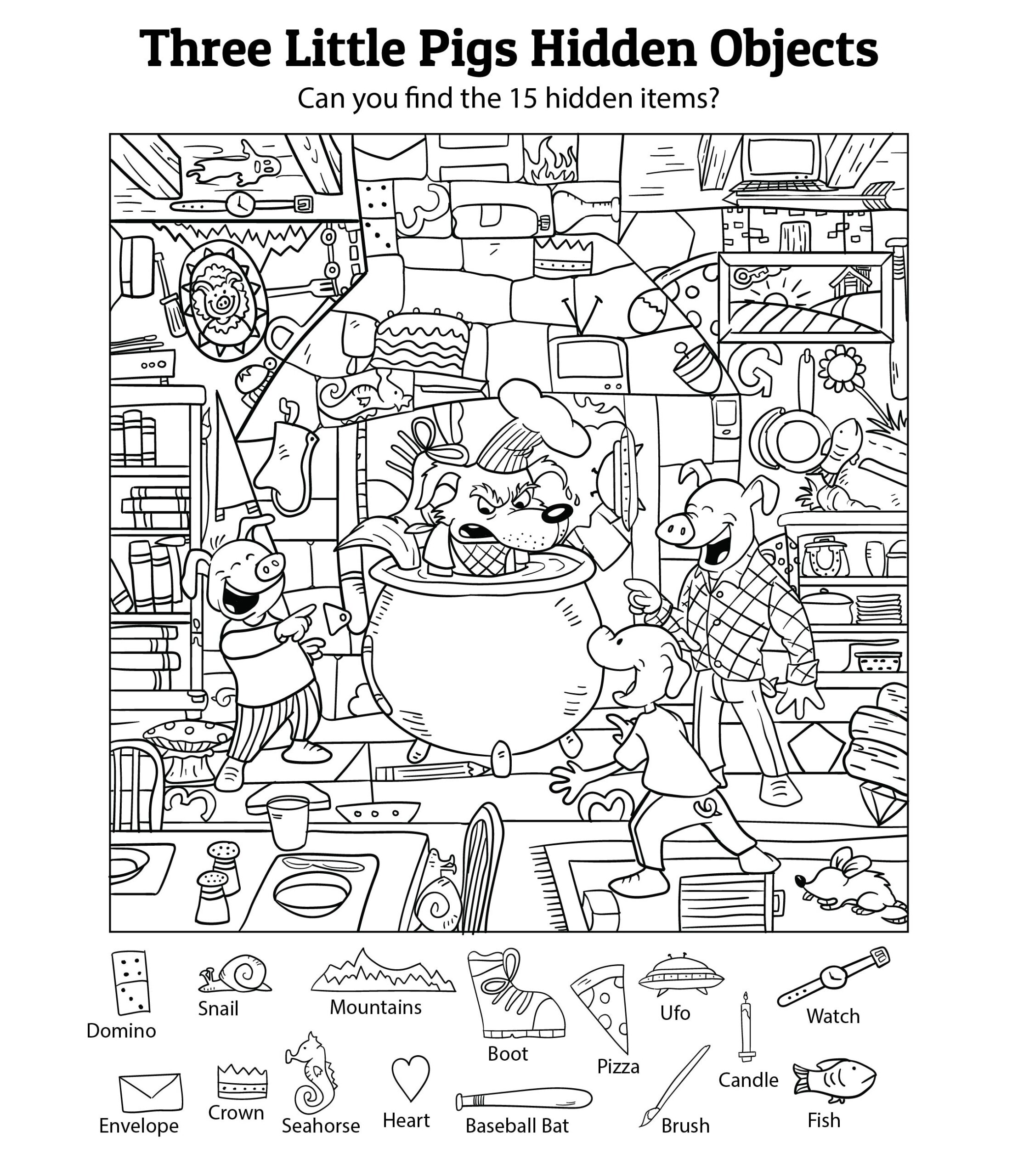 Free Hidden Pictures Printable Worksheets