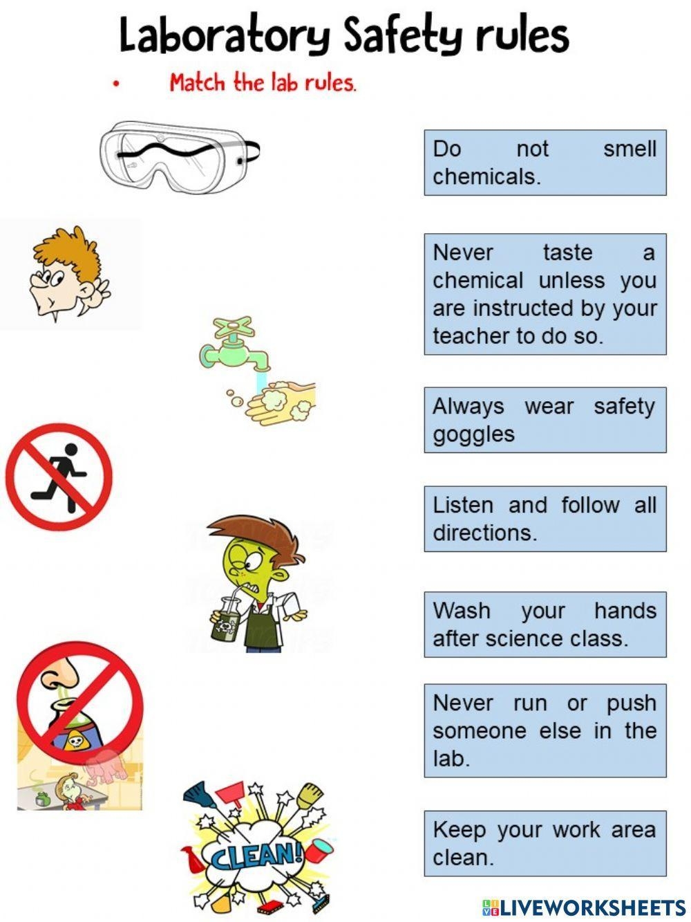 Free Lab Safety Rules Worksheet Download Free Lab Safety Rules Worksheet Png Images Free Worksheets On Clipart Library